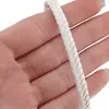 Bratara reglabila din piele artificiala impletita, alb, imagine 3