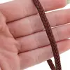 Bratara reglabila din piele artificiala impletita, rosu, imagine 3