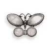 Brosa fluture cu Cuart roz, 44mm