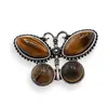 Brosa fluture cu Ochi de tigru, 44mm