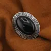 Brosa ovala cu Onix, 47mm, imagine 3