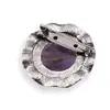 Brosa rotunda cu Ametist, 45mm, imagine 2