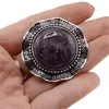 Brosa rotunda cu Ametist, 45mm, imagine 4