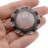 Brosa rotunda cu Cuart roz, 45mm, imagine 4