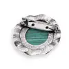 Brosa rotunda cu Malachit, 45mm, imagine 2
