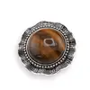Brosa rotunda cu Ochi de tigru, 45mm