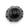 Brosa rotunda cu Onix, 45mm
