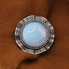 Brosa rotunda cu Opalit, 45mm, imagine 3