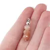 Pandantiv Piatra Lunii piersica discuri fatetate, 7mm, imagine 5