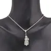 Set cercei cu agatatoare si pandantiv Acvamarin discuri fatetate, 6-8mm, imagine 3