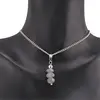 Set cercei cu agatatoare si pandantiv Labradorit discuri fatetate, 7-8mm, imagine 3