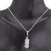 Set cercei cu agatatoare si pandantiv Piatra Lunii alba discuri fatetate, 7-8mm, imagine 3