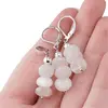 Set cercei cu agatatoare si pandantiv Piatra Lunii gri discuri fatetate, 8-9mm, imagine 4