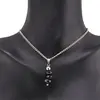 Set cercei cu agatatoare si pandantiv Turmalina neagra discuri fatetate, 6mm, imagine 3