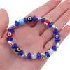 Bratara Feng Shui pe elastic discuri cu Ochi protector multicolor, imagine 4