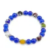 Bratara Feng Shui pe elastic sfere cu Ochi protector multicolor