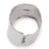 Bratara lata din metal gri, model cilindric texturat, imagine 2