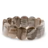 Bratara lata pe elastic cu cristale naturale Jasp, oval 21mm, imagine 2