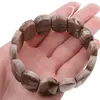 Bratara lata pe elastic cu cristale naturale Jasp, oval 21mm, imagine 4