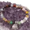Bratara pe elastic Mix Cristale pentru protectie sfere cu element argintiu elefant, 6mm, imagine 3