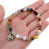 Bratara pe elastic Mix Cristale pentru protectie sfere cu element argintiu elefant, 6mm, imagine 4