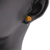 Cercei cu surub chihlimbar 5mm cu argint 925, lamaie, imagine 3