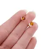 Cercei cu surub chihlimbar 5mm cu argint 925, lamaie, imagine 5