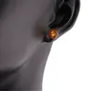 Cercei cu surub chihlimbar 6mm cu argint 925, miere, imagine 3