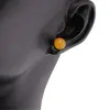 Cercei cu surub chihlimbar 6mm cu argint 925, portocala, imagine 3