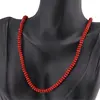 Colier Coral rosu discuri, 5mm, imagine 3