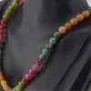 Colier Agat Turmalina multicolora sfere, 6mm, imagine 4