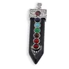 Pandantiv chakre Goldstone albastru sabie, 50mm
