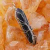 Pandantiv Goldstone albastru cu montura argintie Pomul Vietii, 50mm, imagine 3