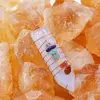 Pandantiv Opalit cu montura din sarma si cristalele celor 7 chakre, 48mm, imagine 3