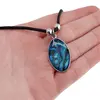 Pandantiv Scoica abalone model oval, 32mm, imagine 3
