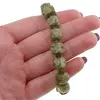 Bratara Granat verde tsavorit cuburi fatetate 8-9mm si discuri fatetate 4mm, imagine 5