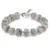 Bratara Howlit cuburi fatetate 8-9mm si Cristal de stanca sfere fatetate 2mm, imagine 2