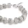 Bratara Howlit cuburi fatetate 8-9mm si Cristal de stanca sfere fatetate 2mm, imagine 3