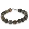Bratara Jasp Oceanic cuburi fatetate 8mm si Labradorit discuri fatetate 3mm, imagine 2