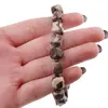 Bratara Jasp zebra cuburi fatetate 7-9mm si discuri fatetate 3mm, imagine 5