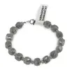 Bratara Labradorit diamantat cuburi fatetate 7-8mm si discuri fatetate 4mm