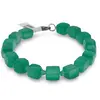 Bratara Onix verde cuburi fatetate 6-8mm si discuri fatetate 3mm, imagine 2