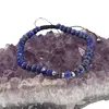 Bratara pe nod culisant Lapis Lazuli discuri fatetate cu trei bumbi de Argint 925, 5-6mm, imagine 3