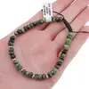 Bratara pe nod culisant Rubin in Zoisit discuri fatetate cu sase bumbi de Argint 925, 5-6mm, imagine 4