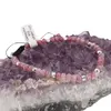 Bratara pe nod culisant Turmalina roz discuri fatetate cu sase bumbi de Argint 925, 5mm, imagine 3