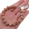 Bratara Piatra Lunii roz cuburi fatetate 8-9mm si discuri fatetate 3mm, imagine 4