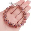Bratara Aventurin rosu discuri fatetate 8-10mm si Lapis Lazuli discuri 3mm, imagine 4