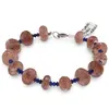 Bratara Aventurin rosu discuri fatetate 8-10mm si Lapis Lazuli trei discuri 3mm, imagine 2
