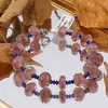 Bratara Aventurin rosu discuri fatetate 8-10mm si Lapis Lazuli trei discuri 3mm, imagine 3