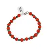 Bratara Malachit sfere fatetate 4mm si Cuart rosu sfere 6mm